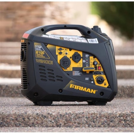 Firman Portable Generator, Gasoline, 1,700 W Rated, 2,100 W Surge, Recoil Start, 120V AC, 13.3 A FMNW01784
